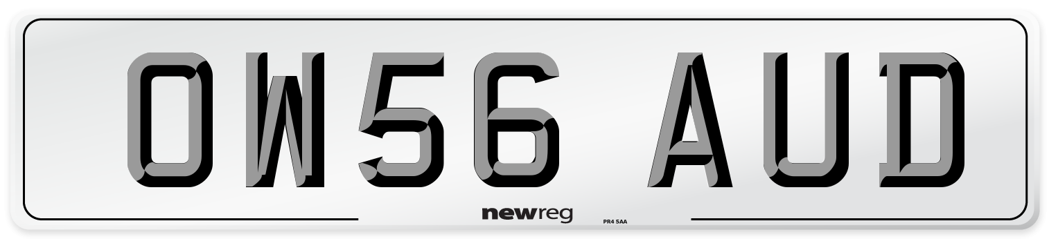 OW56 AUD Number Plate from New Reg